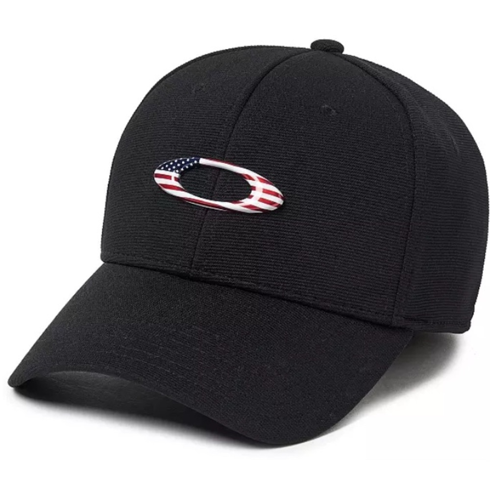 The Tincan Hat Black with American Flag L/XL EUC
